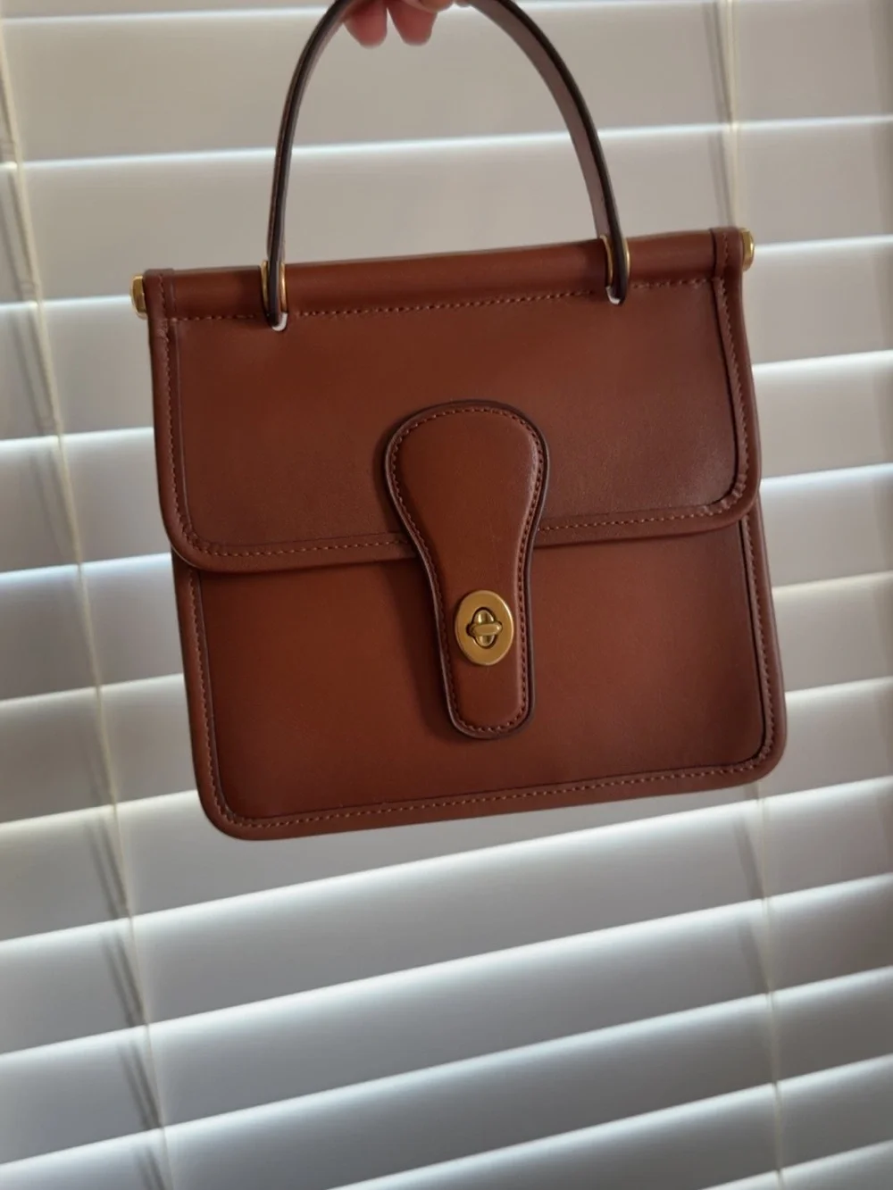 Coach Willis 18 in 1941 Saddle Leather Top-Handle Bag with Removable Strap - Picture 2 of 4